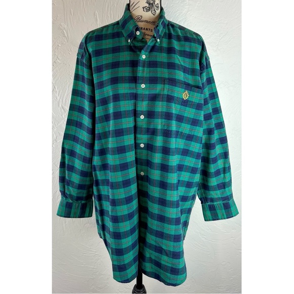 Ralph Lauren Plaid Button Down Long Sleeve Cotton Double L Crest Shirt Medium - Picture 4 of 13